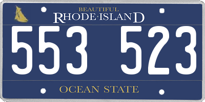 RI license plate 553523