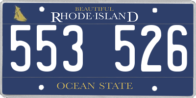 RI license plate 553526