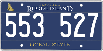 RI license plate 553527