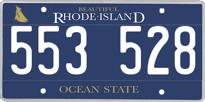 RI license plate 553528