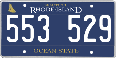 RI license plate 553529