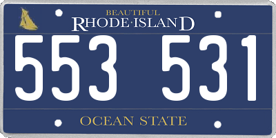 RI license plate 553531