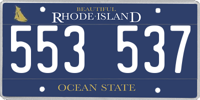 RI license plate 553537