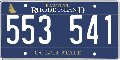 RI license plate 553541