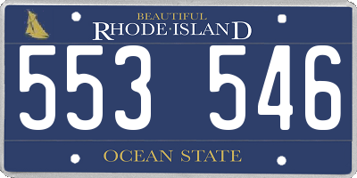RI license plate 553546