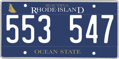 RI license plate 553547