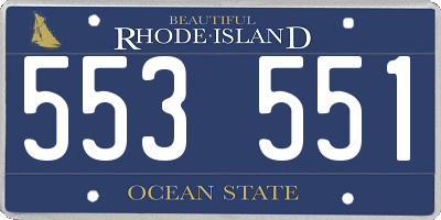 RI license plate 553551
