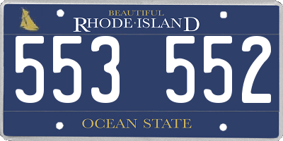 RI license plate 553552