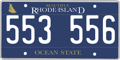 RI license plate 553556