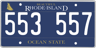 RI license plate 553557