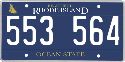 RI license plate 553564