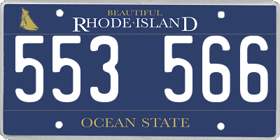 RI license plate 553566
