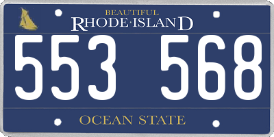 RI license plate 553568