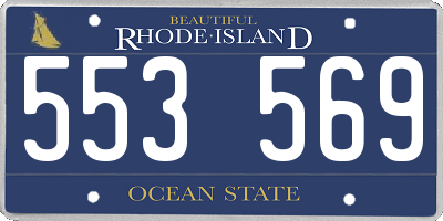RI license plate 553569