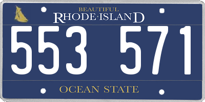 RI license plate 553571