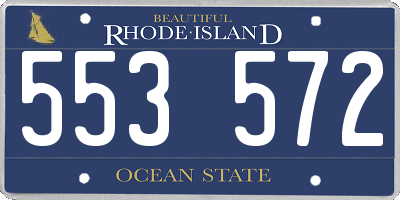 RI license plate 553572