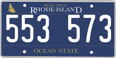 RI license plate 553573