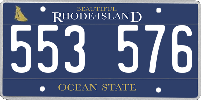 RI license plate 553576