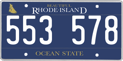 RI license plate 553578