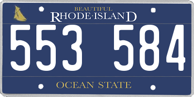 RI license plate 553584