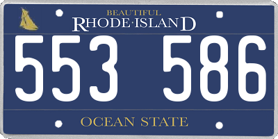 RI license plate 553586