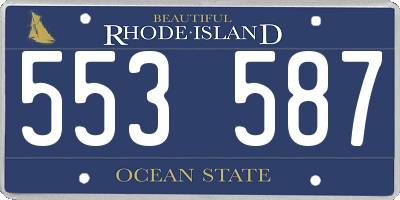 RI license plate 553587