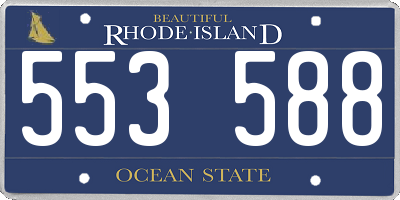 RI license plate 553588