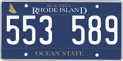 RI license plate 553589