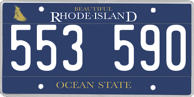 RI license plate 553590