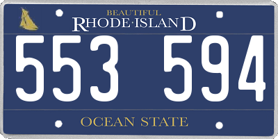 RI license plate 553594