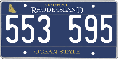 RI license plate 553595