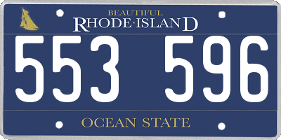 RI license plate 553596