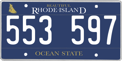 RI license plate 553597
