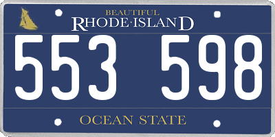 RI license plate 553598
