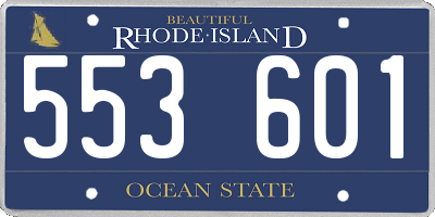 RI license plate 553601