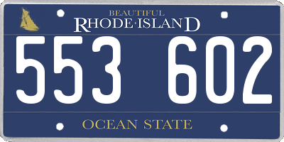 RI license plate 553602
