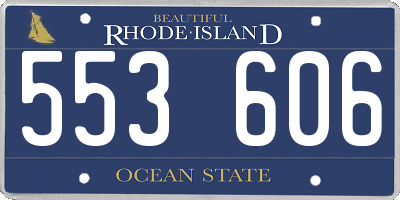 RI license plate 553606