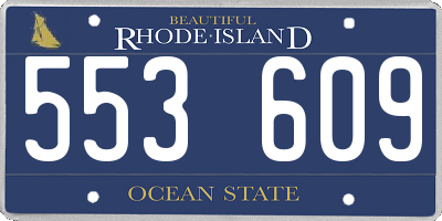 RI license plate 553609