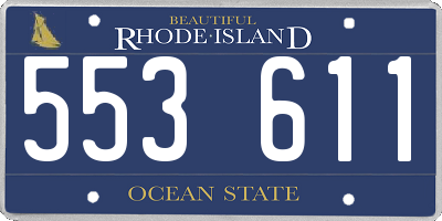RI license plate 553611