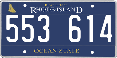 RI license plate 553614