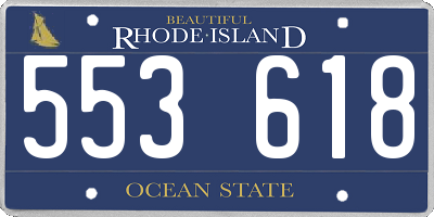 RI license plate 553618