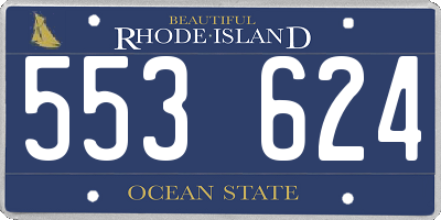 RI license plate 553624