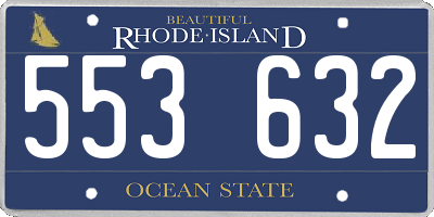 RI license plate 553632