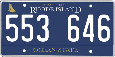 RI license plate 553646