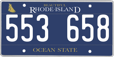 RI license plate 553658