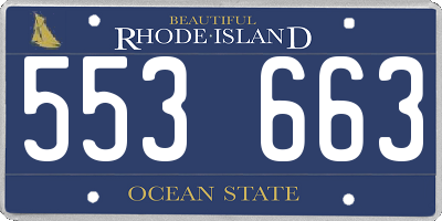 RI license plate 553663