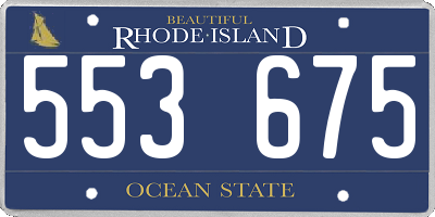 RI license plate 553675