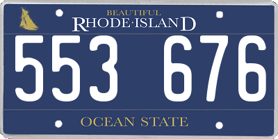 RI license plate 553676