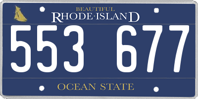 RI license plate 553677