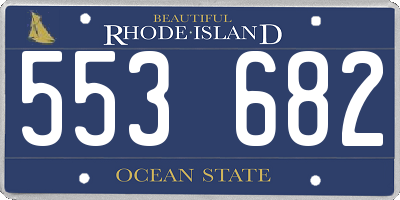 RI license plate 553682